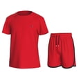 thumbnail image 1 of Essenclo Girls' Clothing Sets, Athletic T-Shirt and Short Outfits Performance Activewear Cute Summer Girls Fashion Size 5-14, 1 of 7
