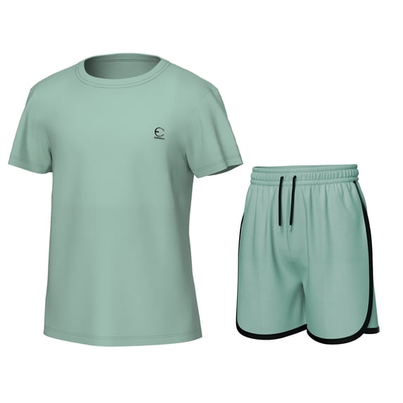 Essenclo Girls' Clothing Sets, Athletic T-Shirt and Short Outfits Performance Activewear Cute Summer Girls Fashion Size 5-14