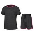 thumbnail image 1 of Essenclo Girls' Clothing Sets, Athletic T-Shirt and Short Outfits Performance Activewear Cute Summer Girls Fashion Size 5-14, 1 of 7