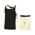 thumbnail image 1 of Essenclo Girls Summer Set, Tank Top and Athletic Shorts, 2 Pc Set - Black Cream, 1 of 7