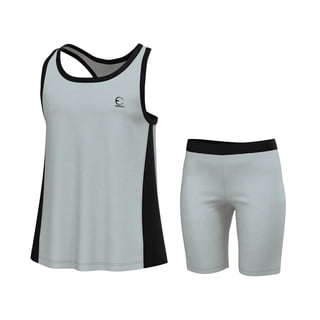 Essenclo Girls Tank Tops and Shorts Summer Outfits, Athletic Activewear Loose Fit Cute Girls Fashion Clothing Sets Size 3-16