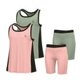 thumbnail image 1 of Essenclo Girls Summer Set, Tank Top and Athletic Shorts, 4 Pc Set - Mint Pink, 1 of 7