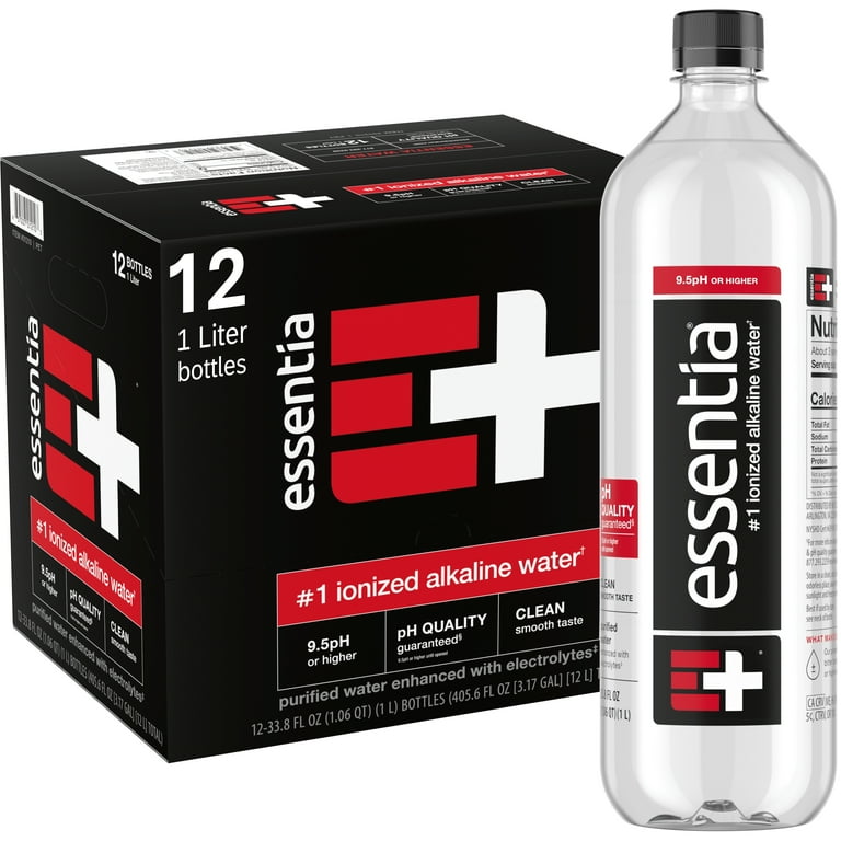 全国宅配無料 Essentia Purified 1L Drink, Pure Water, Alkaline Ionized ミネラルウォーター
