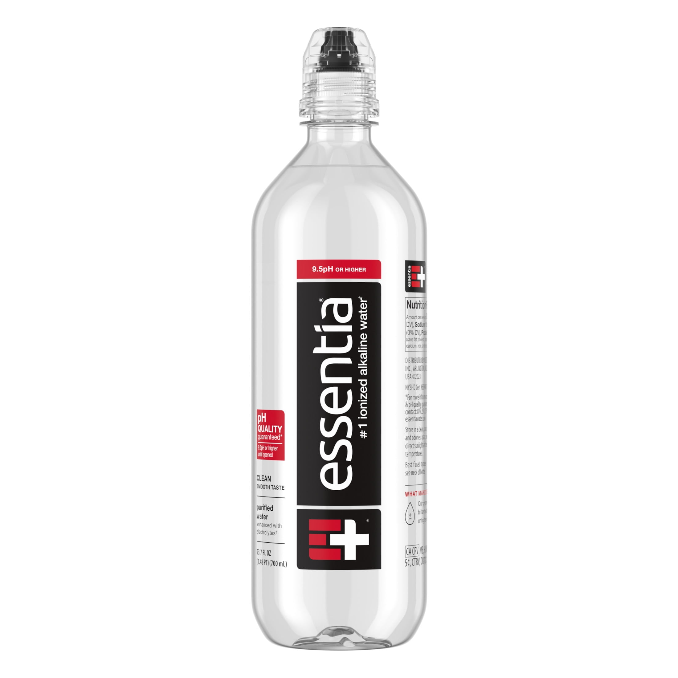 Essentia Bottled Water, 700 mL Sports Cap, Ionized Alkaline Water