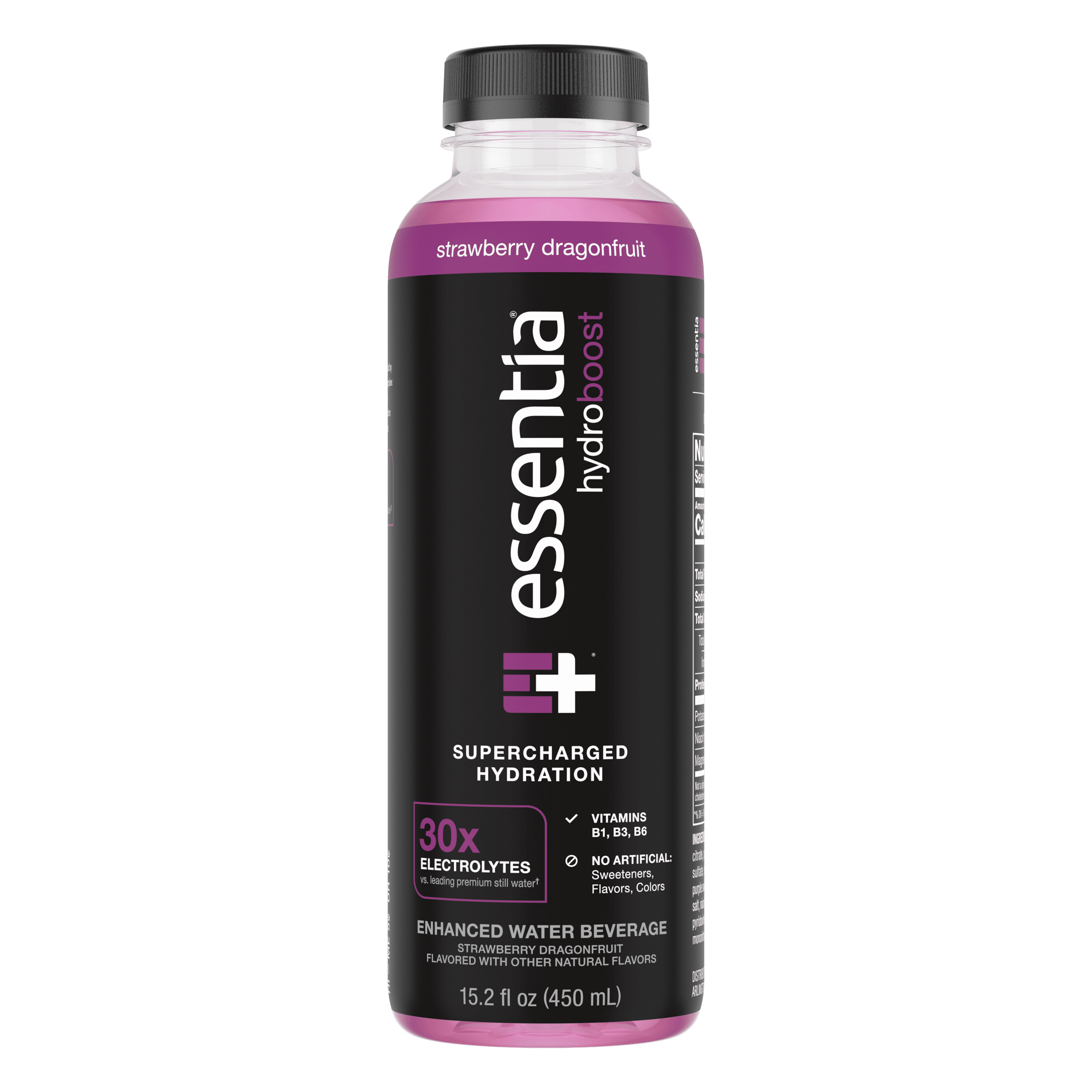 Essentia Hydroboost Enhanced Bottled Water, Strawberry Dragonfruit, 450