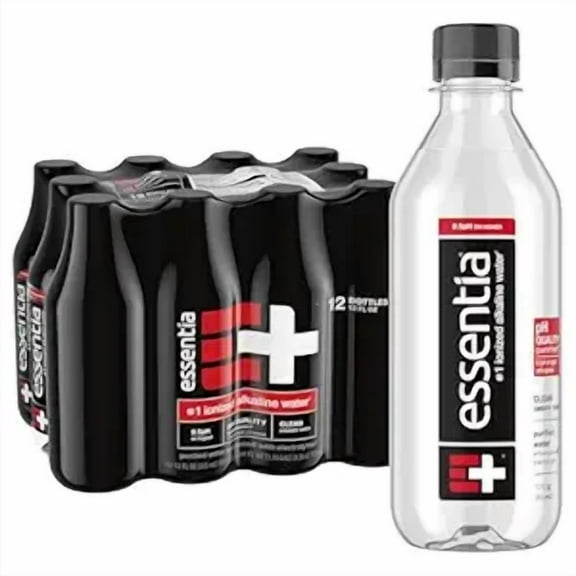 Essentia Water LLC; Ionized Alkaline Bottled Water; 99.9% Pure; 9.5 pH or Higher; Consistent Quality in Every BPA and Phthalate-Free Bottle; 12 Fl Oz (Pack of 12)
