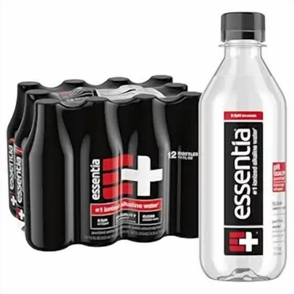 Essentia Water LLC; Ionized Alkaline Bottled Water; 99.9% Pure; 9.5 pH or Higher; Consistent Quality in Every BPA and Phthalate-Free Bottle; 12 Fl Oz (Pack of 12)