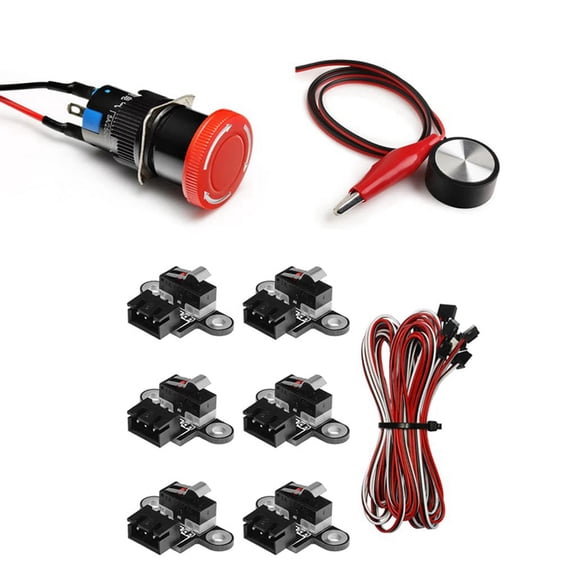 Essential Accessories Kit for CNC Machine 3018PROVe,Emergency Stop,Z- Tool Setting Touch Probe, Micro-Switches