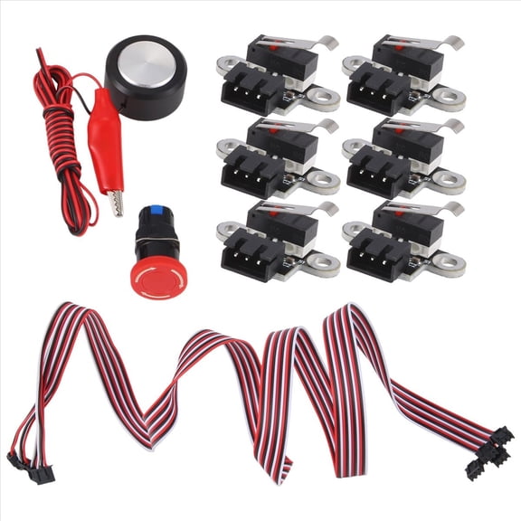 Essential Accessories Kit for CNC Machine 3018PROVe,Emergency Stop,Z- Tool Setting Touch Probe, Micro-Switches