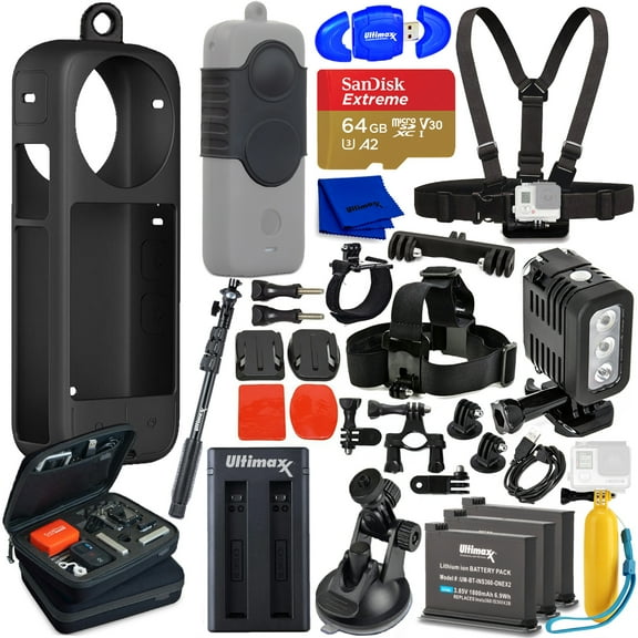Essential Accessory Bundle for Insta360 ONE X3 Pocket Action Camera