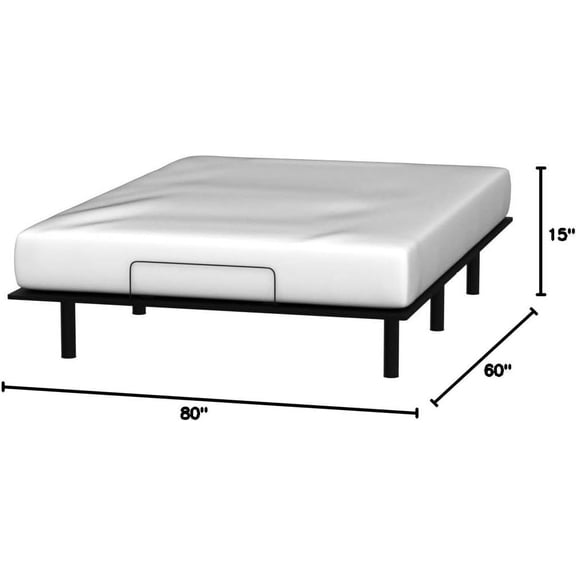 Essential Adjustable Bed Base for  - Zero , Wireless Remote, Easy Assembly