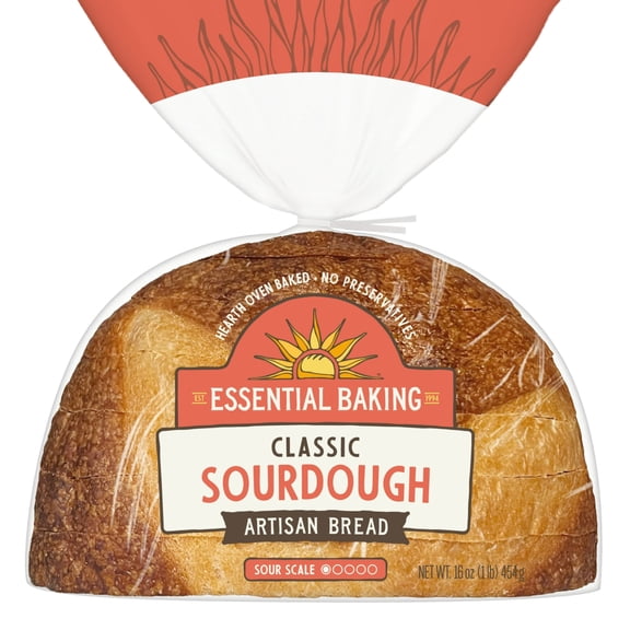 Essential Baking Classic Sliced Sourdough Bread, Non-GMO, 16 oz(Pack of 2)