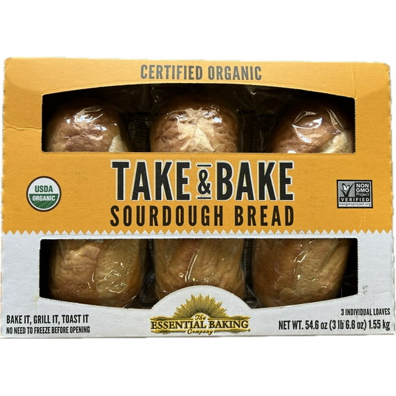 Essential Baking Company Organic Artisan Sourdough Bread, 18.2 Ounce (Pack of 3)