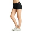 thumbnail image 1 of Essential Basic Junior Women Fold Over Low Rise Short Cotton Spandex Yoga Dance, 1 of 4