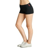 Essential Basic Junior Women Fold Over Low Rise Short Cotton Spandex Yoga Dance
