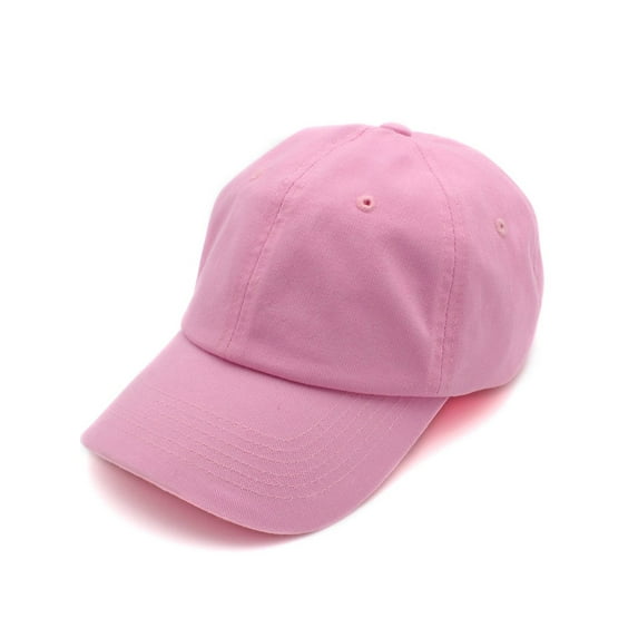 Essential Basic Plain Dad Hat 100% Cotton Unstructured Hat Unisex Adjustable Strap - Pink