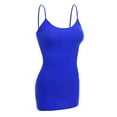 thumbnail image 1 of Essential Basic Women Basic Built In Bra Spaghetti Strap Cami Top Tank - Royal, S, 1 of 5