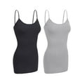 thumbnail image 1 of Essential Basic Women Basic Built In Bra Spaghetti Strap Layering Cami Top Tank - Junior Size, 1 of 5