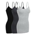 thumbnail image 1 of Essential Basic Women Basic Built In Bra Spaghetti Strap Layering Cami Top Tank - Junior Size, 1 of 3