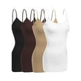 thumbnail image 1 of Essential Basic Women Basic Built In Bra Spaghetti Strap Layering Cami Top Tank - Junior Size, 1 of 7