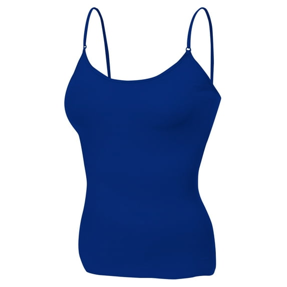 Essential Basic Women Layering Basic Short Camisole Cami Adjustable Strap Tank Top - Junior Sizing