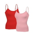 thumbnail image 1 of Essential Basic Women Layering Basic Short Camisole Cami Adjustable Strap Tank Top - Junior Sizing, 1 of 4