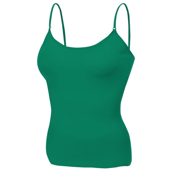 Essential Basic Women Layering Basic Short Camisole Cami Adjustable Strap Tank Top - Junior Sizing