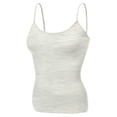 thumbnail image 1 of Essential Basic Women Layering Basic Short Camisole Cami Adjustable Strap Tank Top - Oatmeal, S, 1 of 2