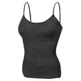 thumbnail image 1 of Essential Basic Women Layering Short Cami Adjustable Strap Tank Top - Heather Charcoal, 1 of 2