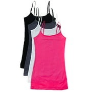 Essential Basic Women Value Pack Deal Cami Tanks Adjustable Spagetti Strap Many Colors - Small to 3XL