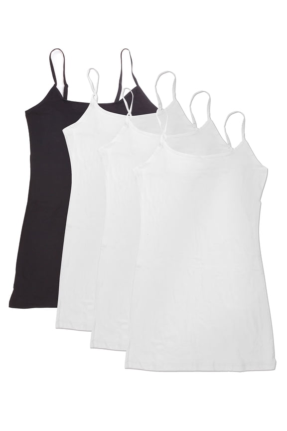 Women Value Pack Deal Cami Tanks Adjustable Spagetti Strap Many Colors - Small to 3XL