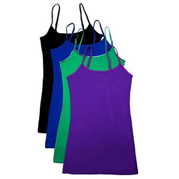 Essential Basic Women Value Pack Deal Cami Tanks Adjustable Spagetti Strap Many Colors - Small to 3XL