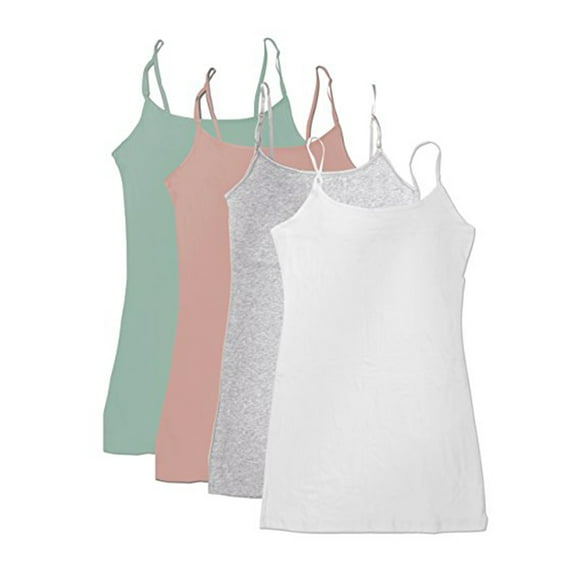 Essential Basic Women Value Pack Deal Cami Tanks Adjustable Spagetti Strap Many Colors - Small to 3XL