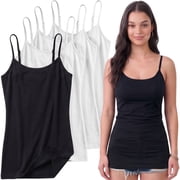 Essential Basic Women Value Pack Deal Cami Tanks Adjustable Spagetti Strap Many Colors - Small to 3XL