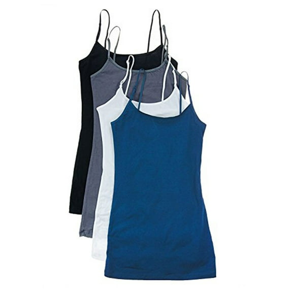 Essential Basic Women Value Pack Deal Cami Tanks Adjustable Spagetti Strap Many Colors - Small to 3XL