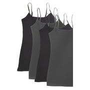 Essential Basic Women Value Pack Deal Cami Tanks Adjustable Spagetti Strap Many Colors - Small to 3XL