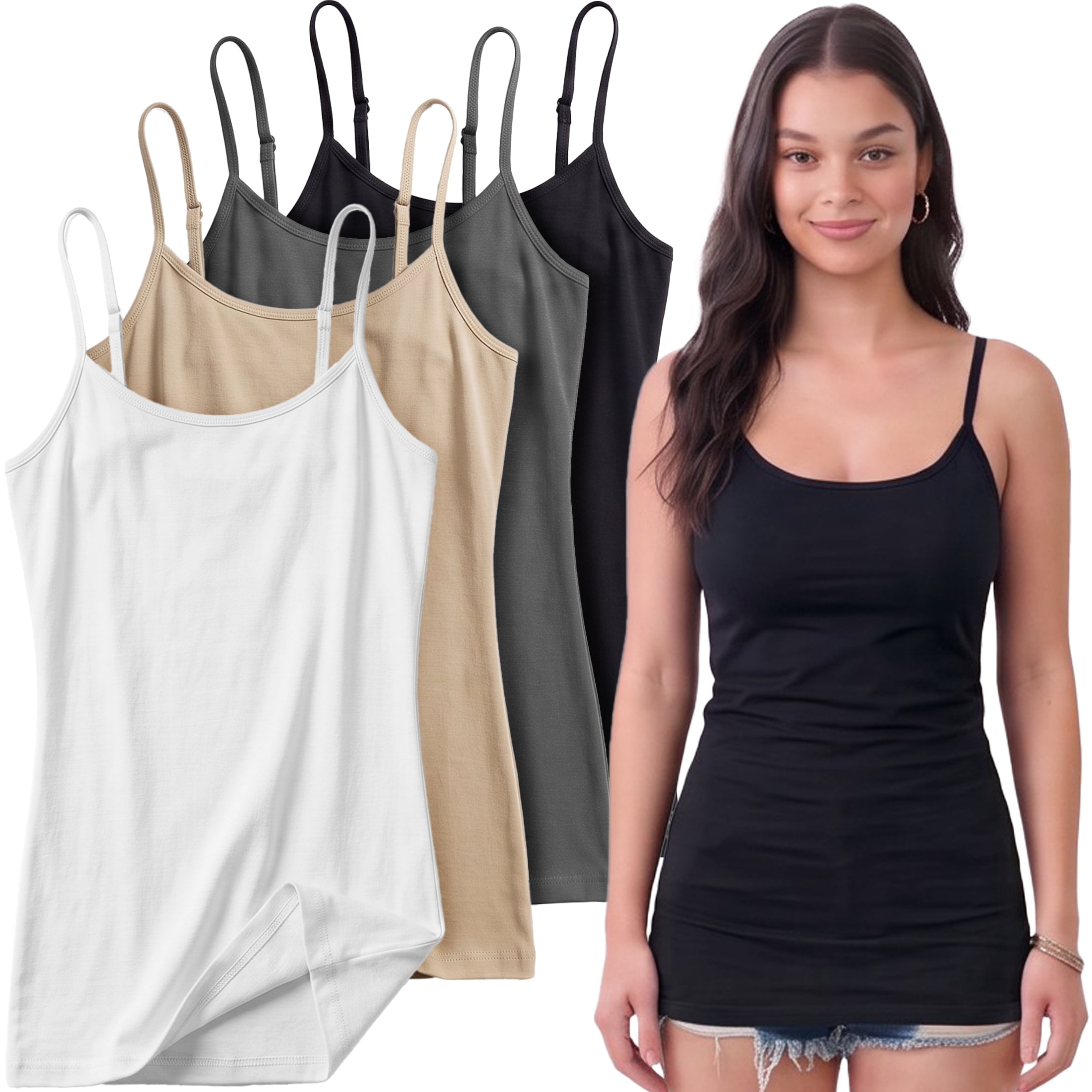 White, Khaki, Charcoal, Black
