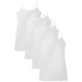 thumbnail image 1 of Essential Basic Women Value Pack Long Camisole Cami - White, White, White, White, 1X, 1 of 2
