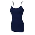 thumbnail image 1 of Essential Basic Women's Basic Casual Long Camisole Cami Top Regular Sizes - Navy, M, 1 of 4