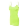 thumbnail image 1 of Essential Basic Women's Basic Casual Long Camisole Cami Top Regular Sizes - Neon Green, S, 1 of 4