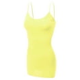 thumbnail image 1 of Essential Basic Women's Basic Casual Long Camisole Cami Top Regular Sizes - Neon Yellow, M, 1 of 4
