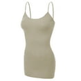 thumbnail image 1 of Essential Basic Women's Basic Casual Long Camisole Cami Top Regular Sizes - Oat, S, 1 of 3