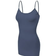 Essential Basic Womens Basic Casual Long Camisole Cami Top Regular and Plus Sizes