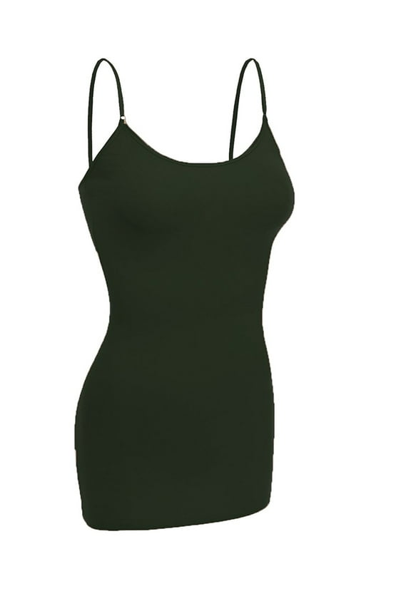 Women's Basic Casual Long Camisole Cami Top Regular and Plus Sizes