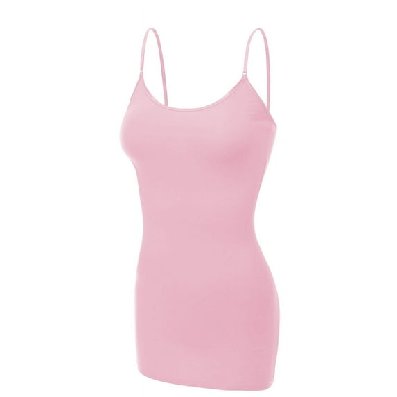 Essential Basic Women's Basic Casual Long Camisole Cami Top Regular and Plus Sizes
