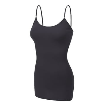 Essential Basic Women's Basic Casual Long Camisole Cami Top Regular and Plus Sizes