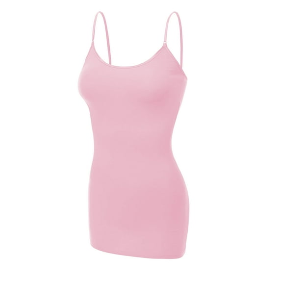 Essential Basic Women's Basic Casual Long Camisole Cami Top Regular and Plus Sizes