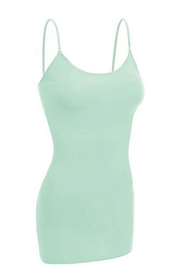 Women's Basic Casual Long Camisole Cami Top Regular and Plus Sizes