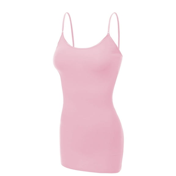 Essential Basic Women's Basic Casual Long Camisole Cami Top Regular and Plus Sizes