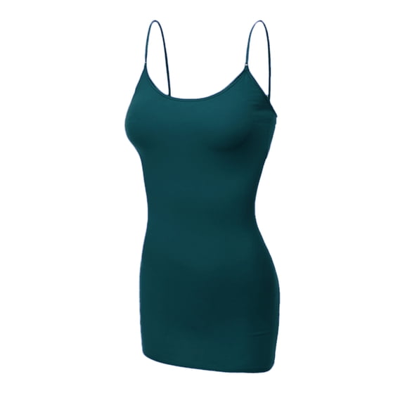 Essential Basic Women's Basic Casual Long Camisole Cami Top Regular and Plus Sizes